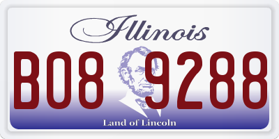 IL license plate B089288