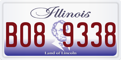 IL license plate B089338