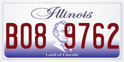 IL license plate B089762