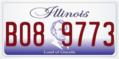 IL license plate B089773