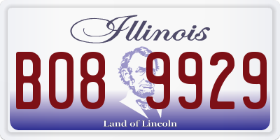 IL license plate B089929