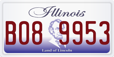 IL license plate B089953