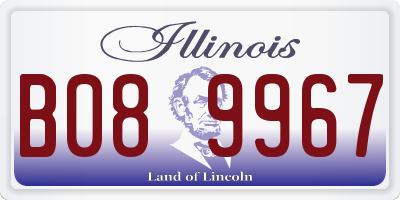 IL license plate B089967