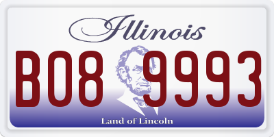 IL license plate B089993