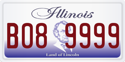 IL license plate B089999
