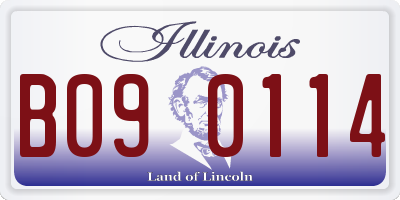 IL license plate B090114