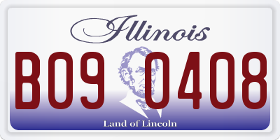 IL license plate B090408