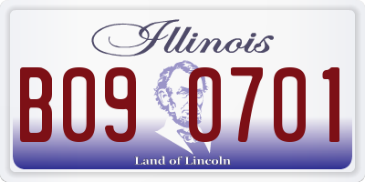 IL license plate B090701