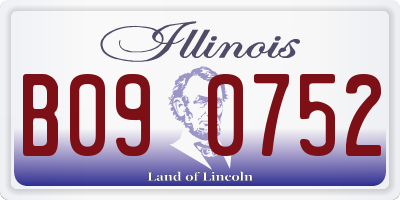 IL license plate B090752