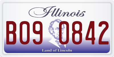IL license plate B090842