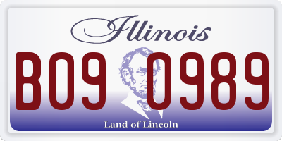 IL license plate B090989