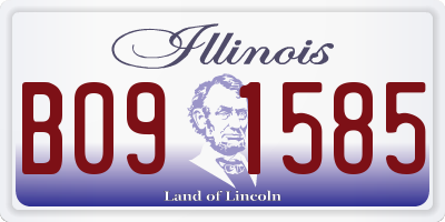 IL license plate B091585