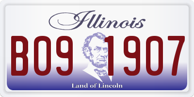 IL license plate B091907