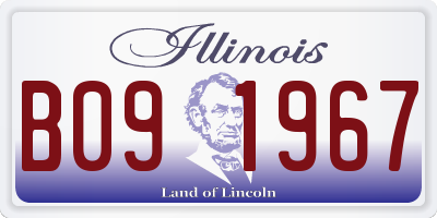 IL license plate B091967