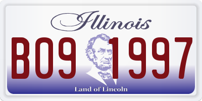 IL license plate B091997