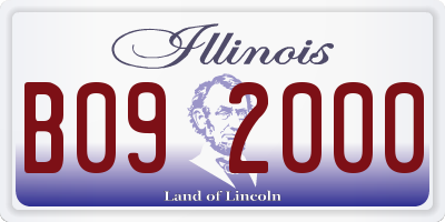 IL license plate B092000