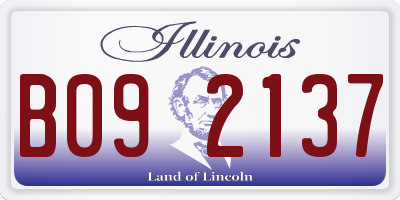 IL license plate B092137