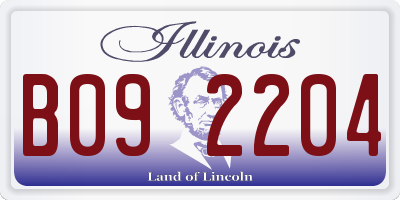IL license plate B092204