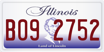 IL license plate B092752