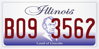 IL license plate B093562