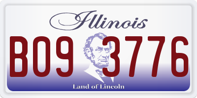 IL license plate B093776