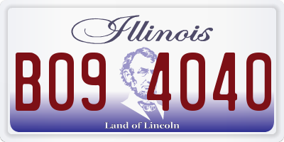 IL license plate B094040