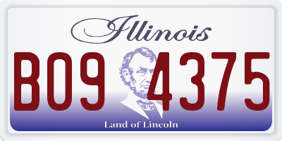 IL license plate B094375
