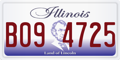 IL license plate B094725