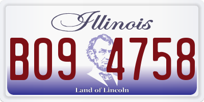 IL license plate B094758