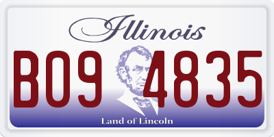 IL license plate B094835