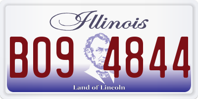 IL license plate B094844