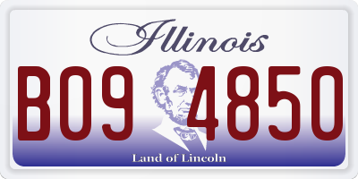 IL license plate B094850