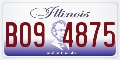 IL license plate B094875