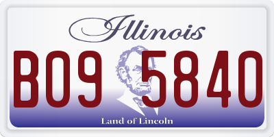 IL license plate B095840