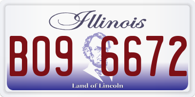 IL license plate B096672