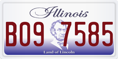 IL license plate B097585