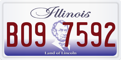 IL license plate B097592