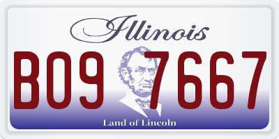 IL license plate B097667