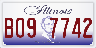IL license plate B097742