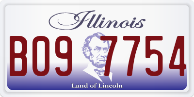 IL license plate B097754