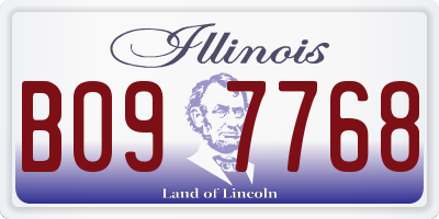 IL license plate B097768