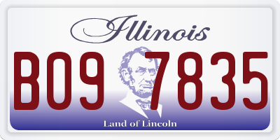 IL license plate B097835