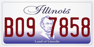 IL license plate B097858