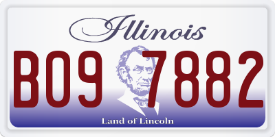 IL license plate B097882
