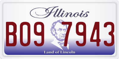 IL license plate B097943