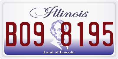 IL license plate B098195