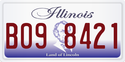 IL license plate B098421