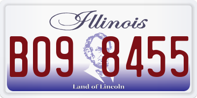 IL license plate B098455