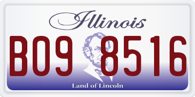 IL license plate B098516