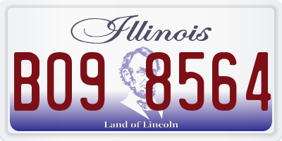 IL license plate B098564